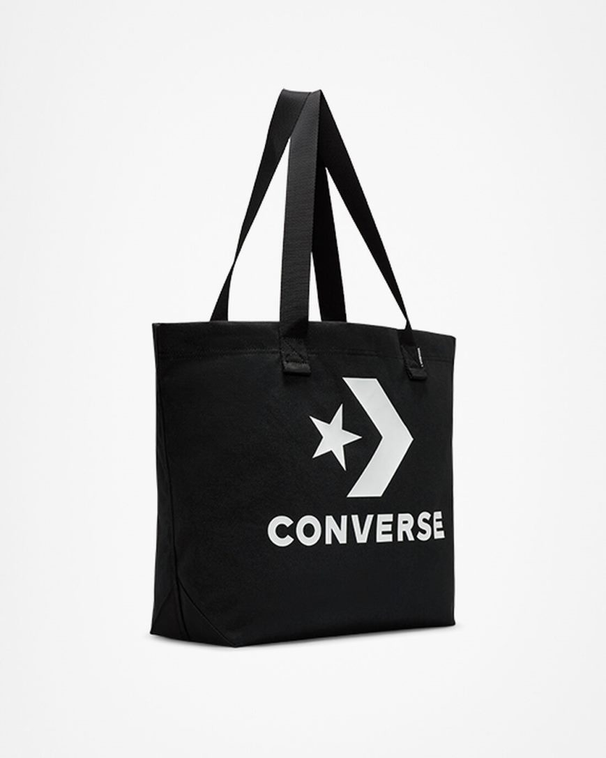 Genti Barbati Converse Star Chevron Tote Negrii Albi | RO FRCTV438